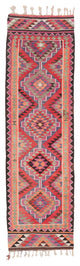 Vintage Turkish Kilim Runner 3' 2" x 10' 8", 38 in. x 128 in.