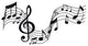 Black Metal Flowing Musical Bars D"cor Piece