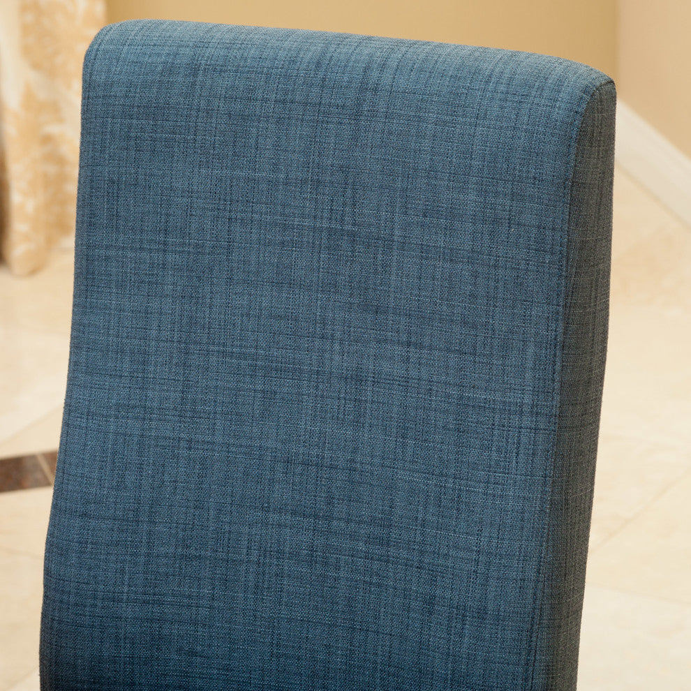 GDF Studio Heath Fabric Dining Chairs, Indigo, Set of 2