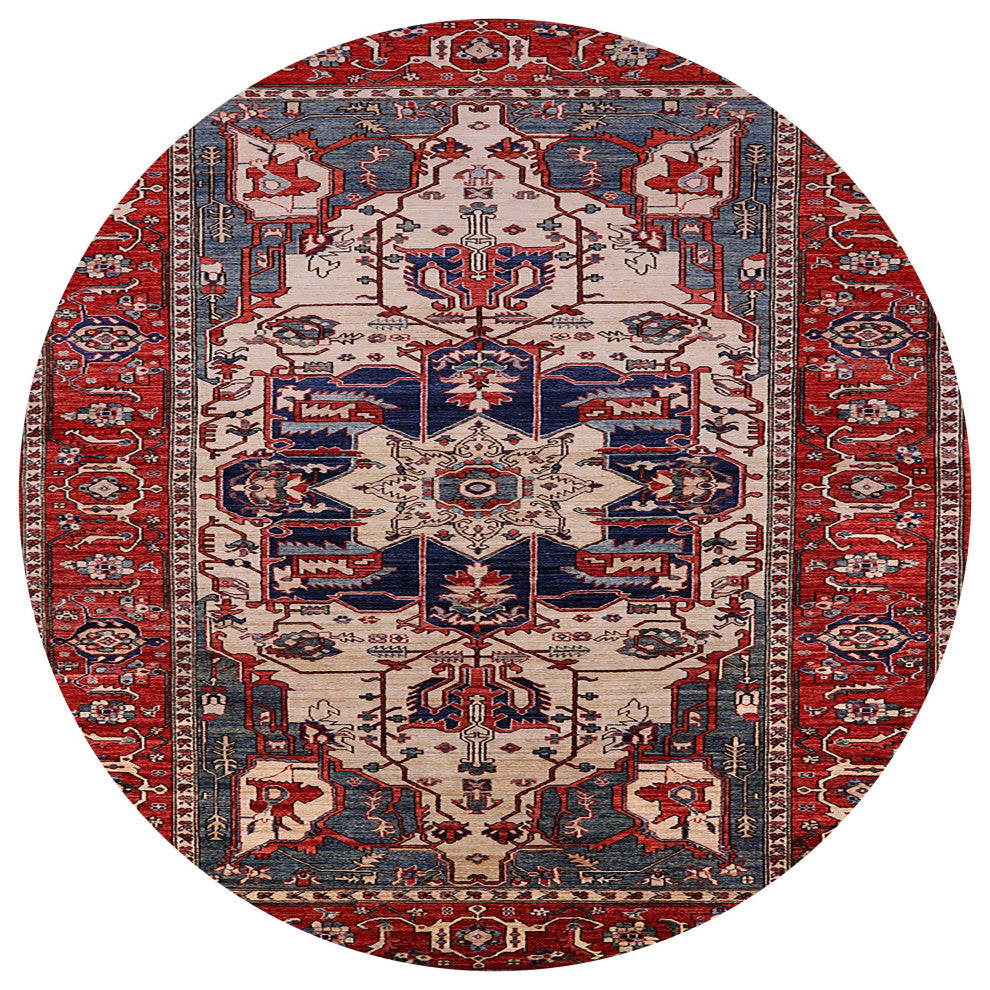Ahgly Company Indoor Round Mid-Century Modern Area Rugs, 5' Round