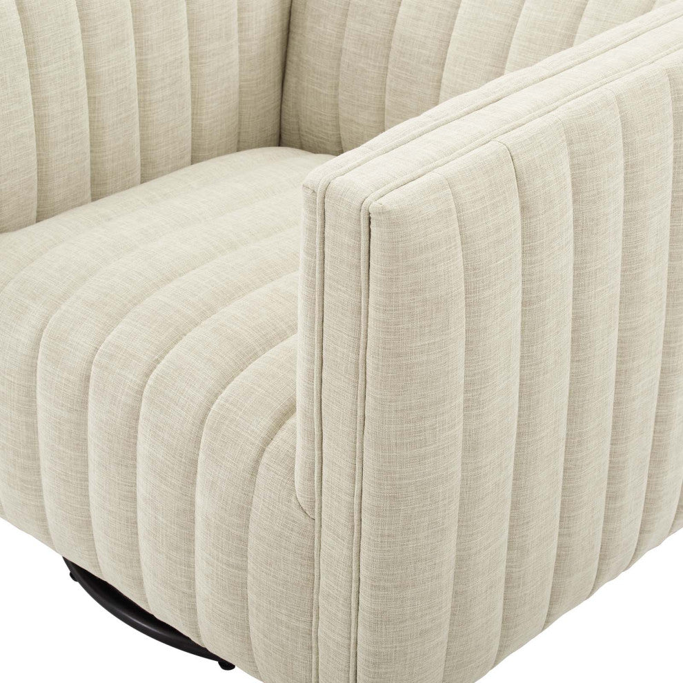 Tufted Armchair Accent Chair, Fabric, Beige, Modern, Living Lounge Hospitality