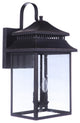Crossbend Outdoor Lantern, Dark Bronze Gilded 60 Watt