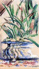 Paul Cezanne Blue Flowerpot, 15"x30" Wall Decal Print