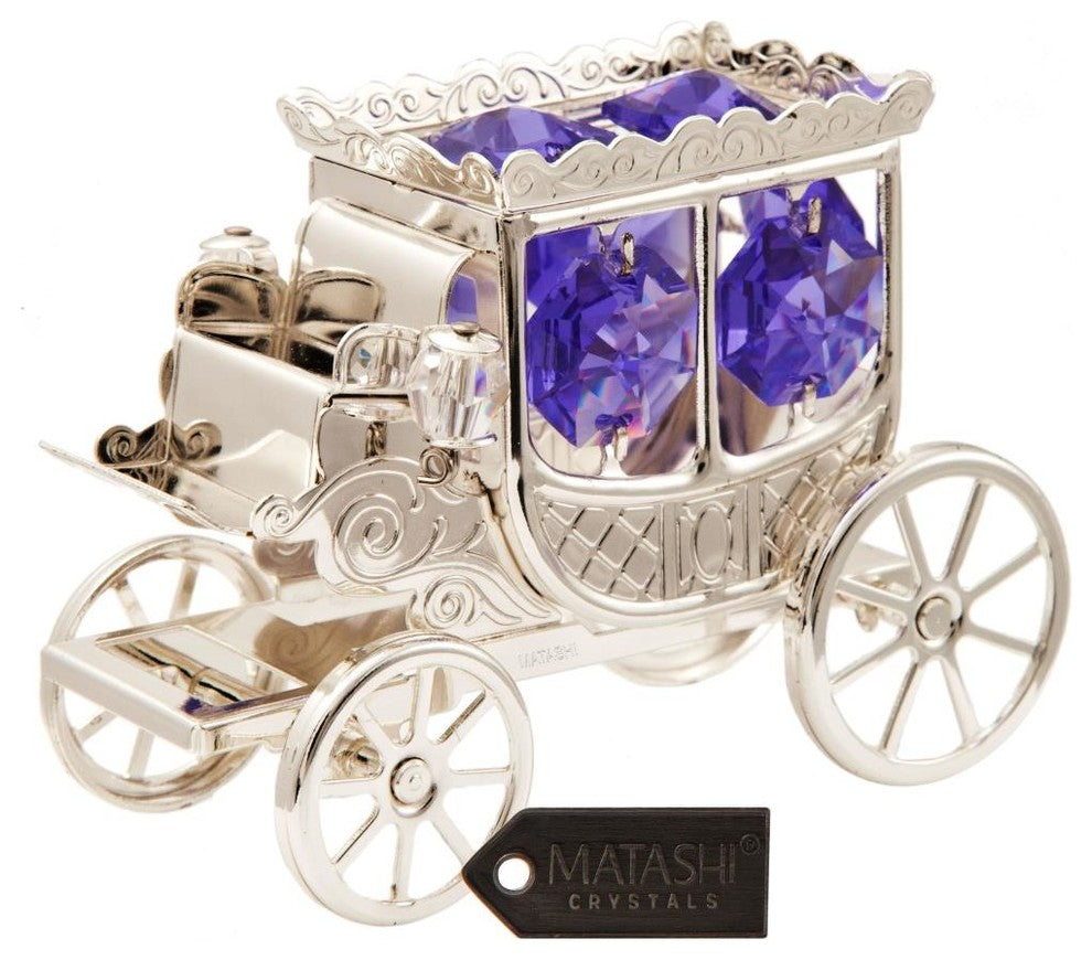 Silver Plated Princess Carriage Ornament