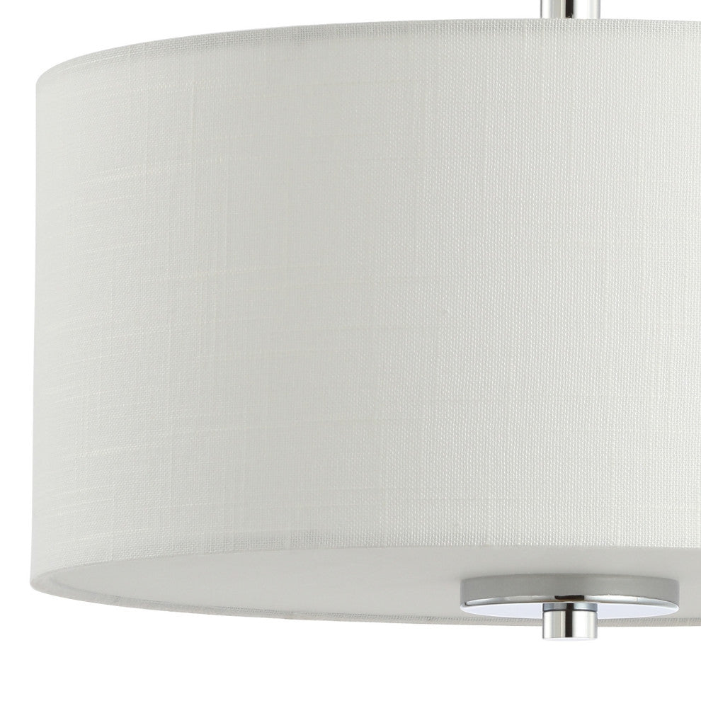 Marc 15" Metal LED Semi-Flush Mount, Chrome