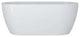 59inch Freestanding Solid Surface Oval Soaking Tub with Overflow, Glossy White