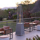 James Allan FFOF28882 Pyramid 23"W Outdoor Patio 42K BTU Propane - Silver