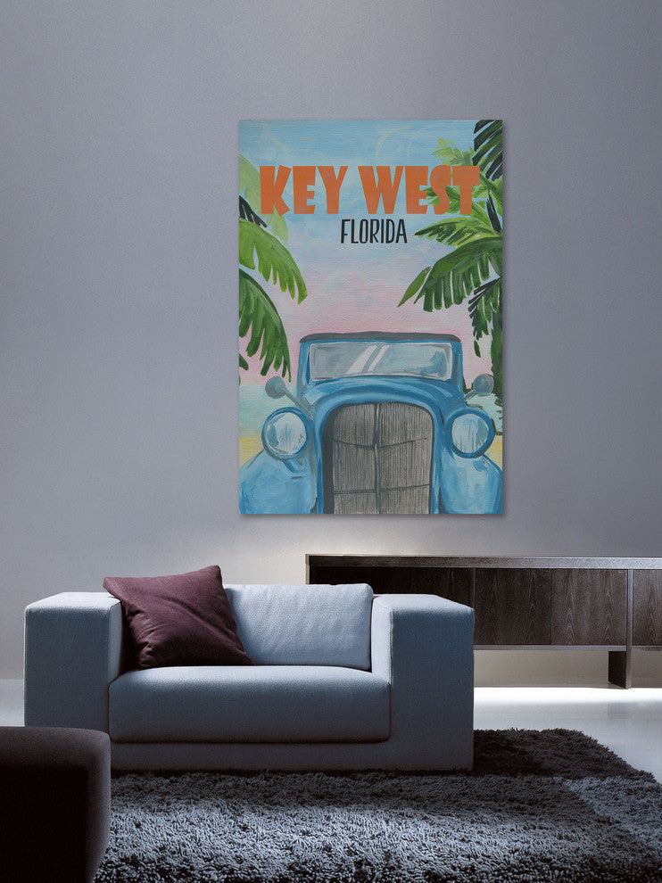 "Key West Poster" Painting Print on Wrapped Canvas, 20x30