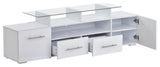 Universal Entertainment Center white modern TV benches