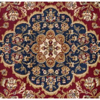 Kirsten Transitional Border Area Rug, Red, 6'7'' X 9'6''