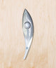 Leaf Bell Plate w/ Button, Satin Pewter