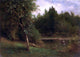 George Inness River Landscape Premium Canvas Print