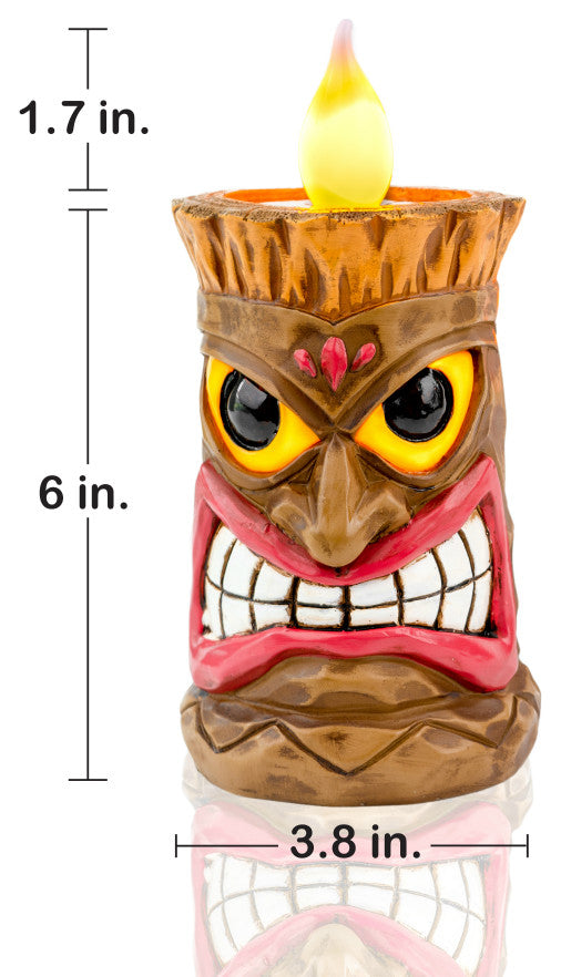 Solar LED Tiki Statue Decoration Light, Warrior