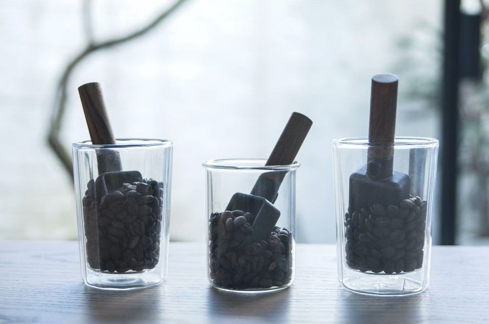 HMM Sqoop Coffee Bean Scoop, Cast Iron & Teak