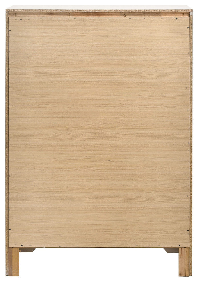 5 Drawers Wooden Chest, White