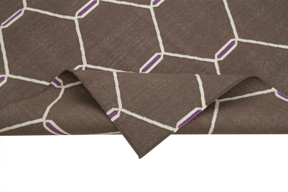 Rug N Carpet - Handmade Wool 3' 8'' x 5' 6'' Flatweave Dhurrie Kilim Rug