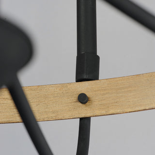 Maxim 14448 Franklin 8 Light 36"W Taper Candle Chandelier - Driftwood / Black