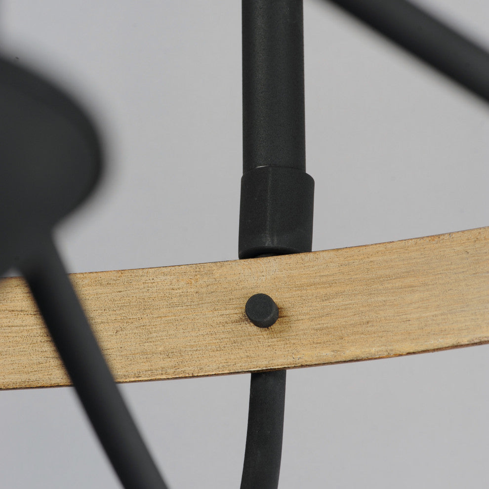 Maxim 14448 Franklin 8 Light 36"W Taper Candle Chandelier - Driftwood / Black