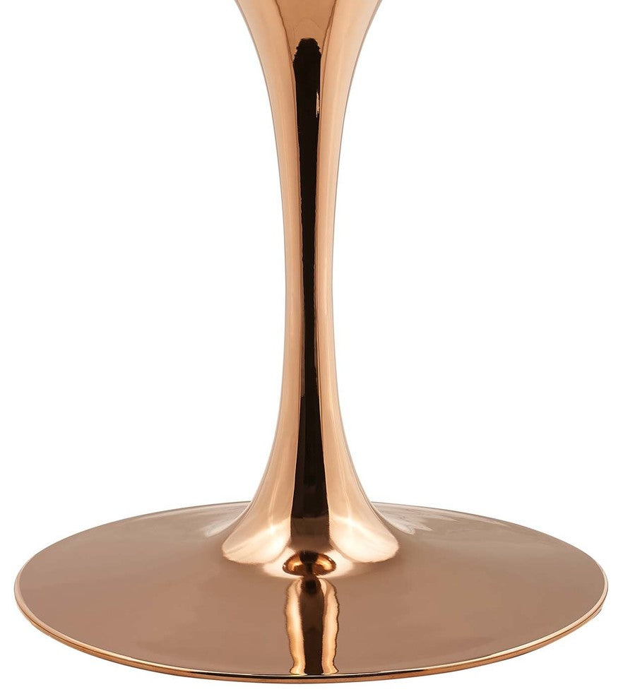 Lippa 40" Round Dining Table, Rose White