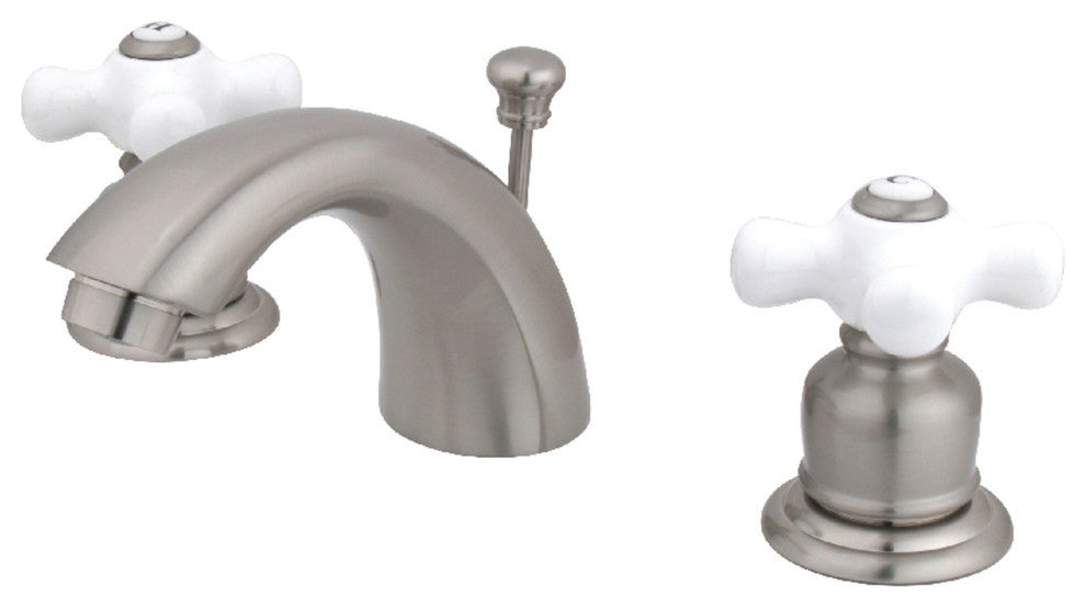 Victorian Widespread Bathroom Faucet, Brushed Nickel