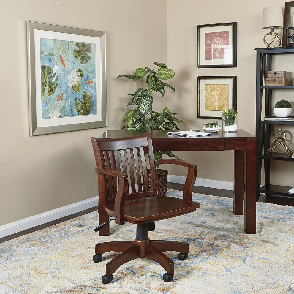 Ergonomic Office Desk Chair with Adjustable Height and Locking Tilt, Espresso