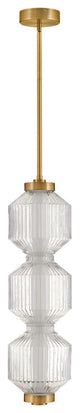 Fredrick Ramond Reign Small Led Convertible Pendant, Lacquered Brass