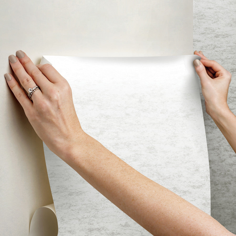 White Aura Ombre Peel & Stick Wallpaper Mural