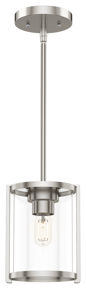 Hunter Astwood Brushed Nickel 1-Light Pendant Ceiling Light Fixture