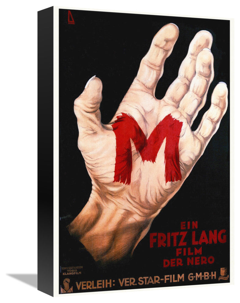 "M by Fritz Lang" Stretched Canvas Giclee by Hollywood Photo Archive, 11x16"
