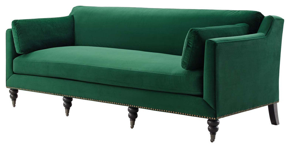 Sofa, Velvet, Green, Modern, Living Lounge Room Hotel Lobby Hospitality