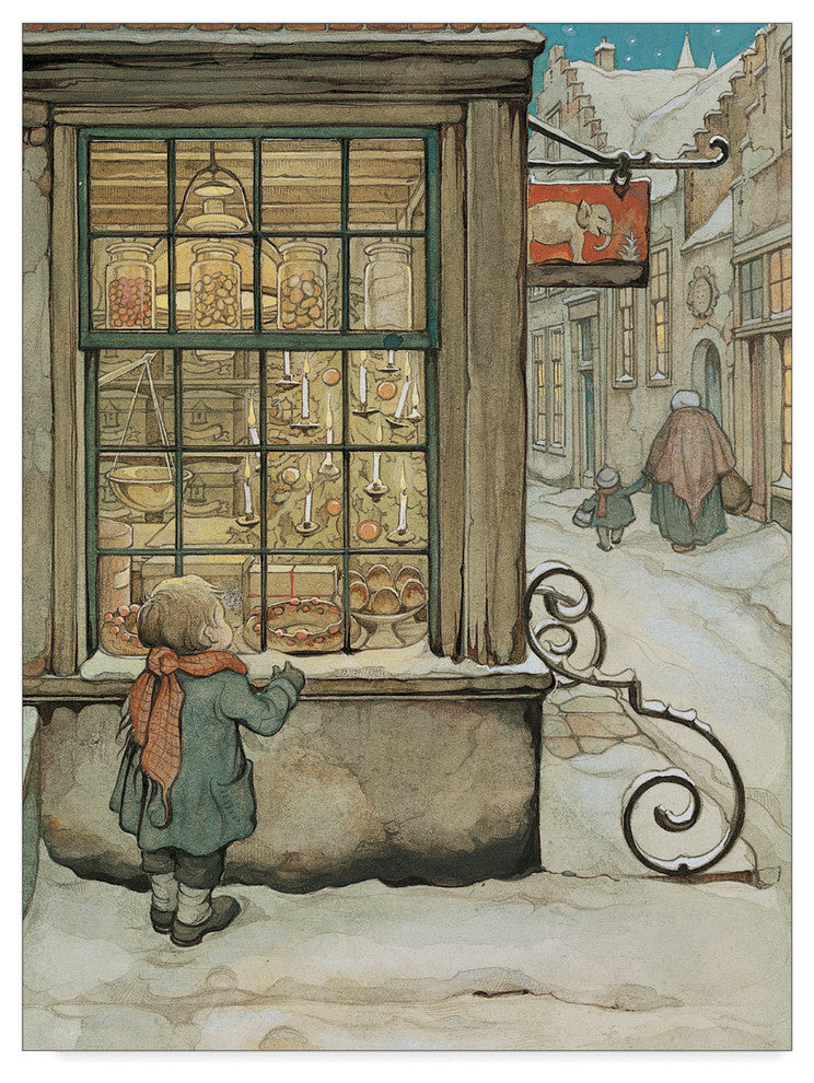 Anton Pieck 'Child At The Bakery' Canvas Art