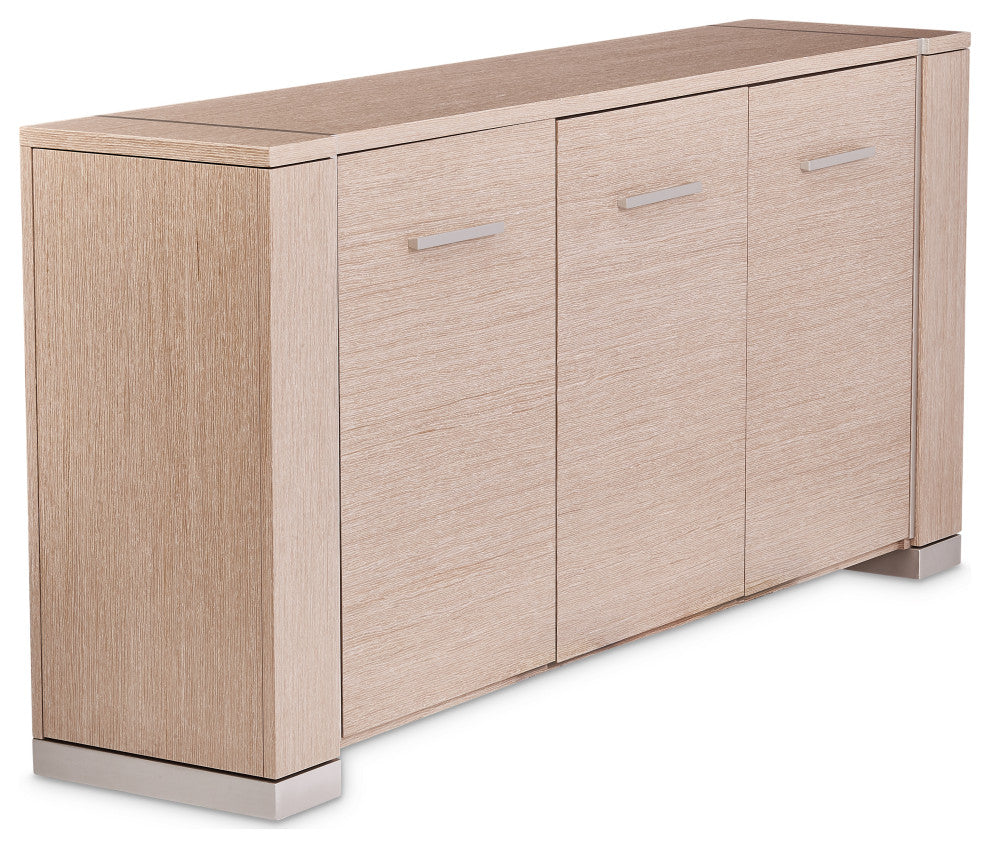 Laguna Ridge Modern Sideboard with LED Lighting - Washed Oak