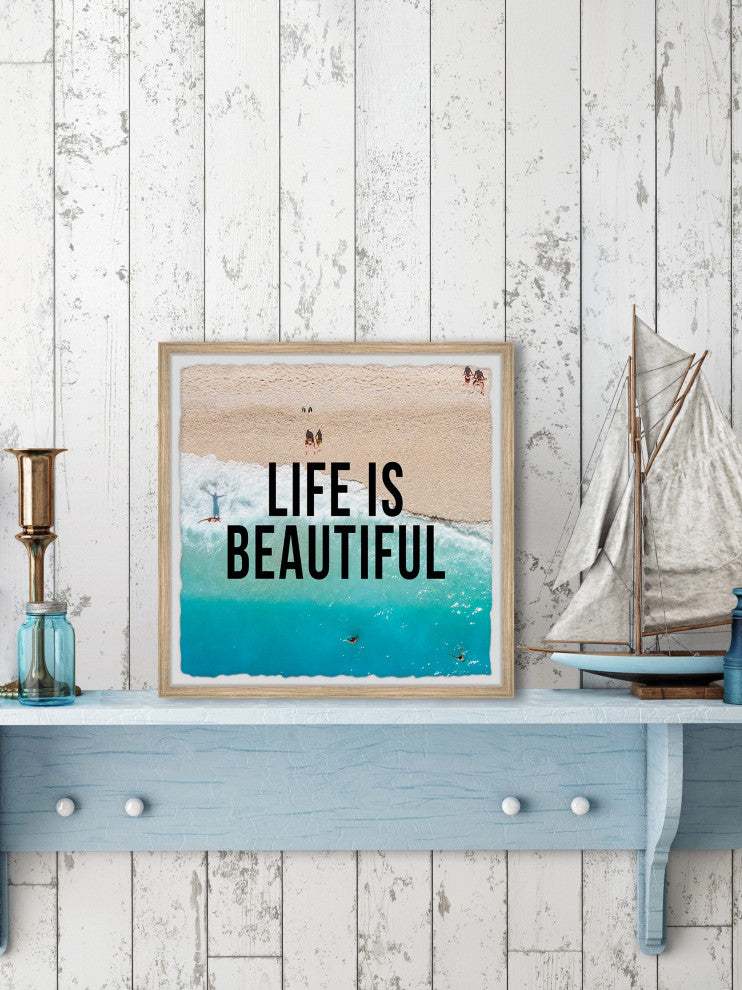 "Life Is Beautiful III" Framed Painting Print, 24x24