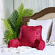 Textured Velvet DIY Bed Rest Cover and Inserts, Tango Red, 20"x18"x17"