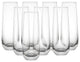 Milo Crystal Stemless Champagne Flute Glasses 9.5 oz, Set of 8