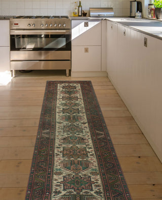 Fine Vintage Distressed Margaret Beige/Brown Runner, 2'9x13'1