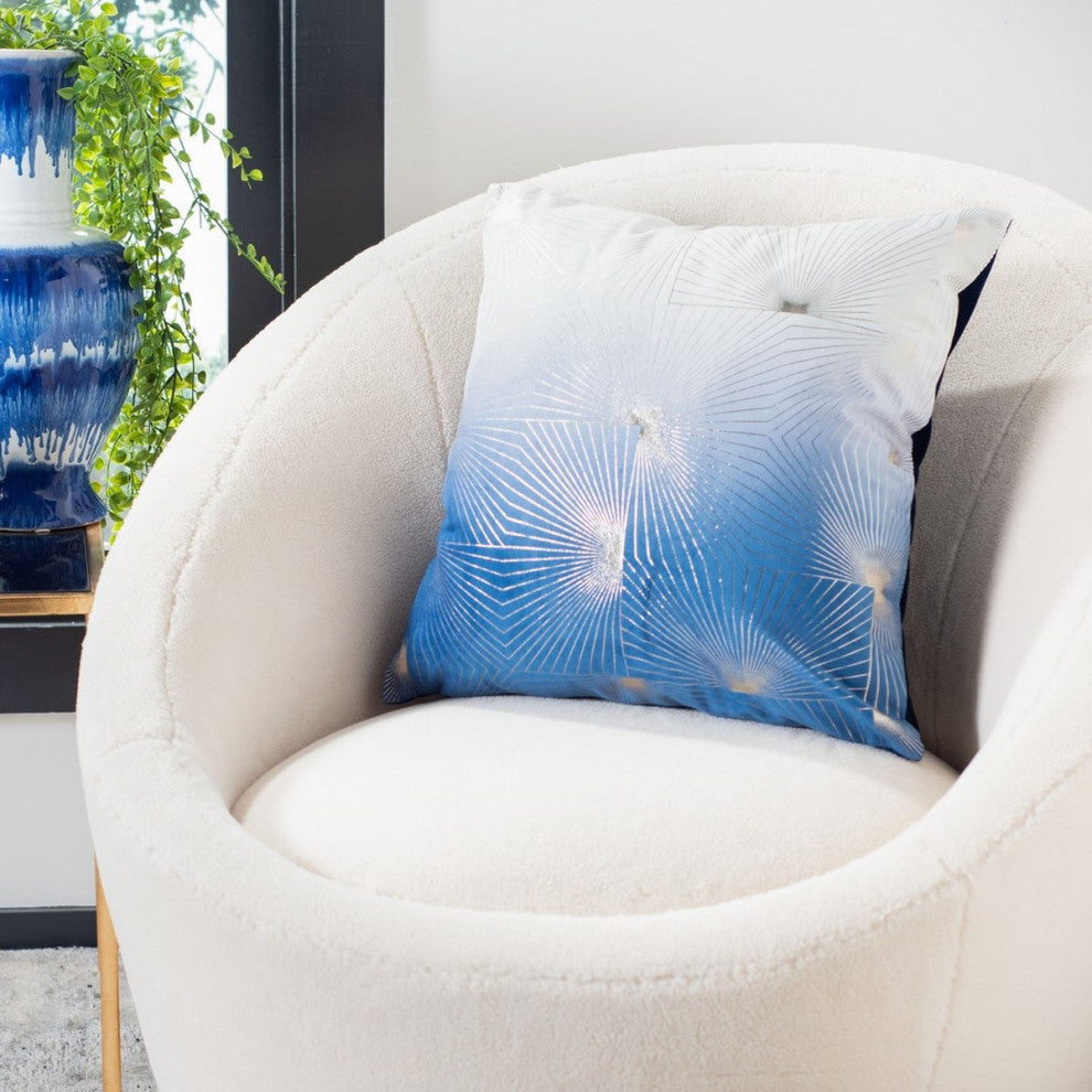 Safavieh Loran Pillow, Navy/Grey, 1'6" Square