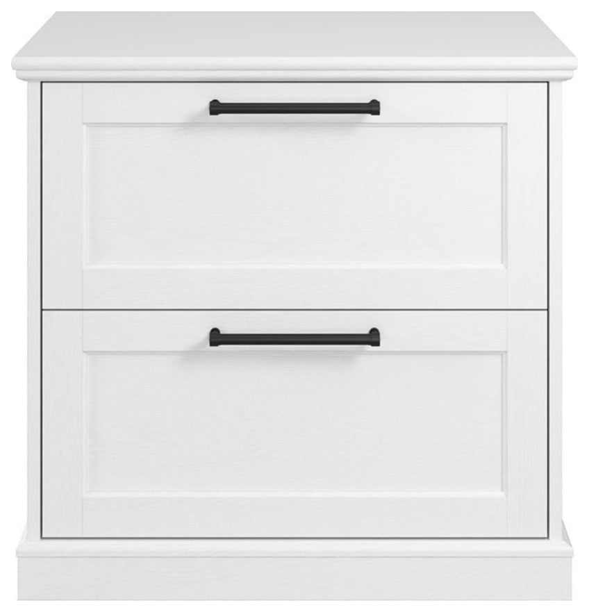 Bush Westbrook 2 Drawer Lateral File Cabinet in White Ash - Engineered