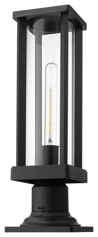 Z-Lite 586PHMR-533PM Glenwood 16" Tall Outdoor Pier Mount Post - Black