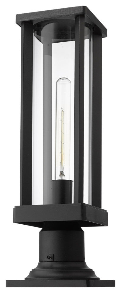 Z-Lite 586PHMR-533PM Glenwood 16" Tall Outdoor Pier Mount Post - Black