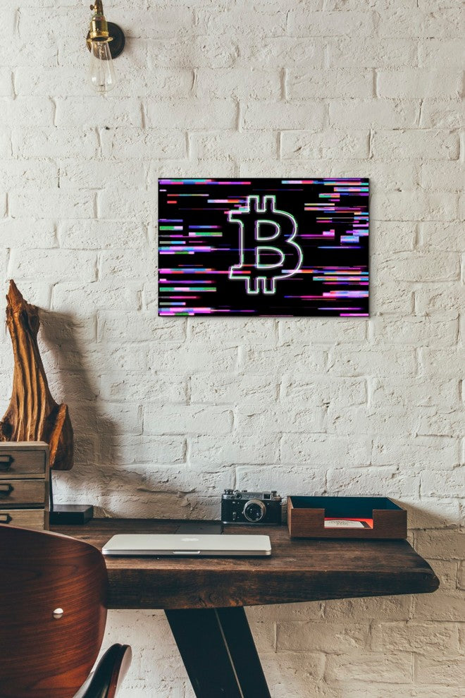 Epic Graffiti "Bitcoin Life" Giclee Canvas Wall Art, 18"x12"