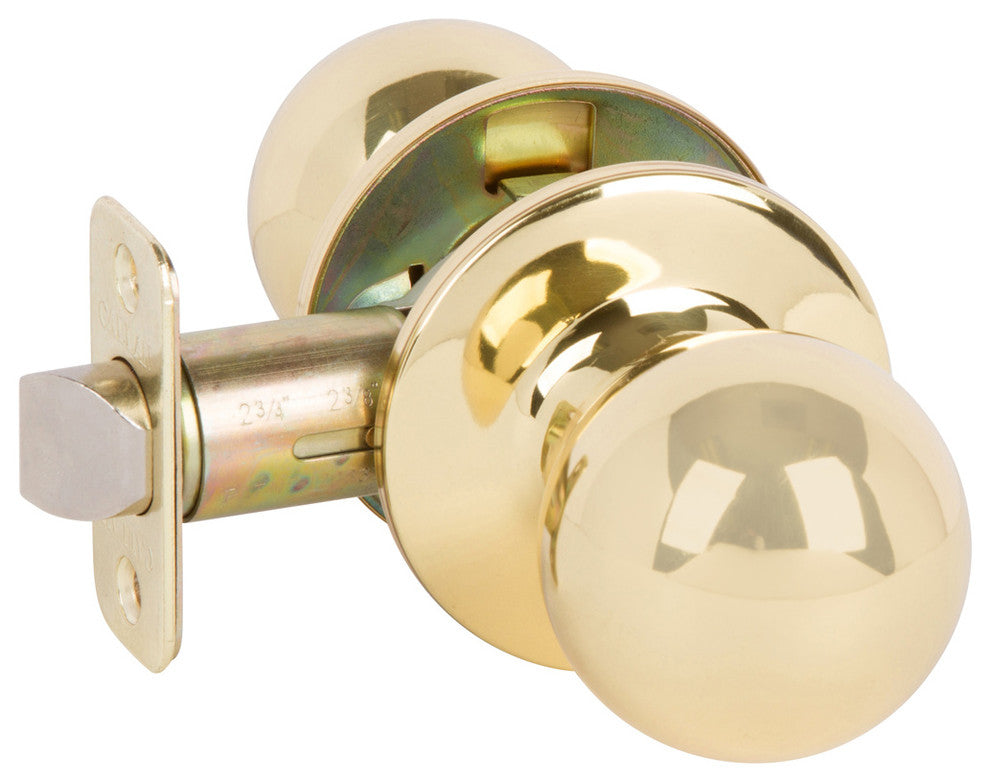 Callan Fairfield Passage Knob Set, Bright Brass