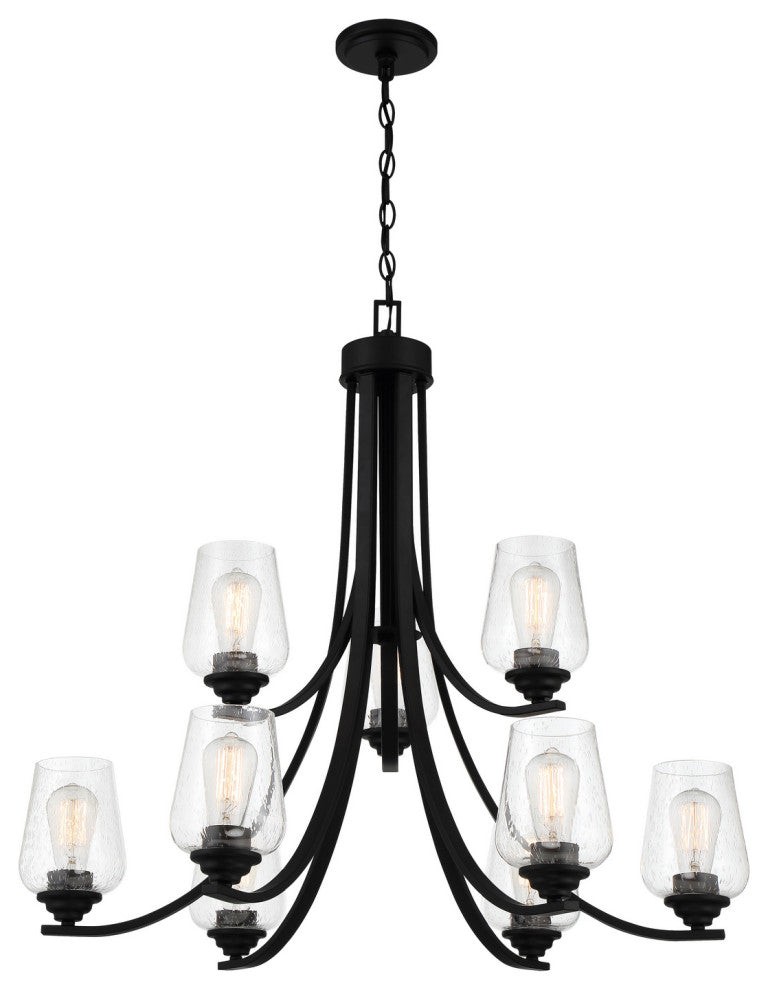 Minka-Lavery 4929-66A, 9-Light Chandelier, Shyloh, Coal