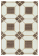 Rug N Carpet - Handmade Wool 3' 7'' x 5' 2'' Geometric Dhurrie Kilim Rug