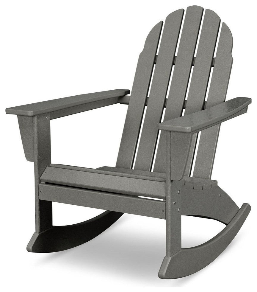 Vineyard Adirondack Rocking Chair, Slate Grey