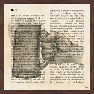 "Beer Toast" Framed Painting Print, 18"x18"