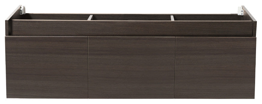 Fresca Mezzo 60" Gray Oak Wall Hung Single Sink Cabinet