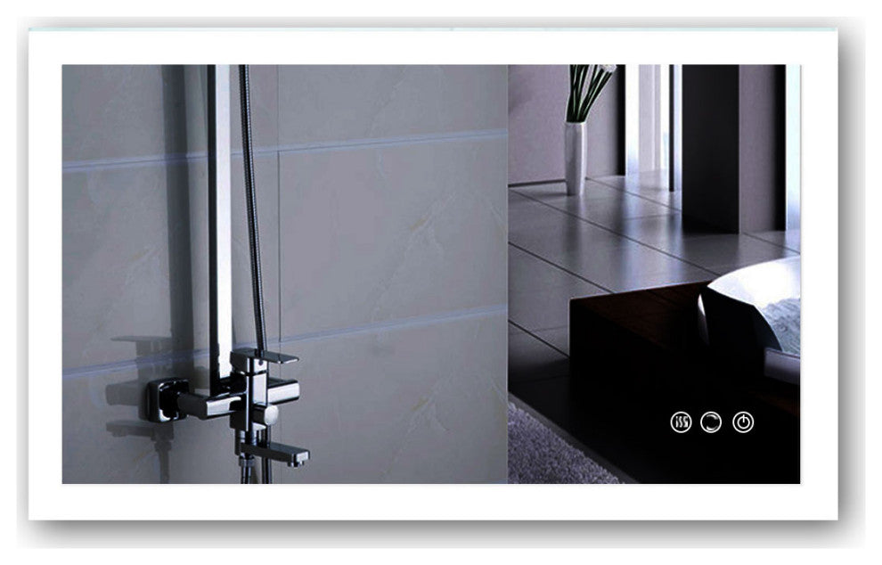 40x24 In. Smart Touch Backlit Dimmable Multi-Color Anti-Fog LED Vanity Mirror
