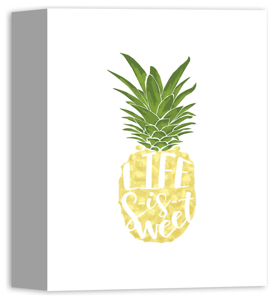 Life is Sweet Pineapple 8x10 Canvas Wall Art