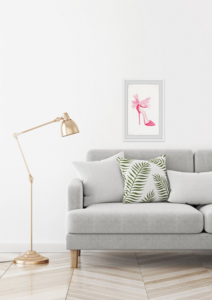 "Pink High Heels" Framed Painting Print, 12"x18"